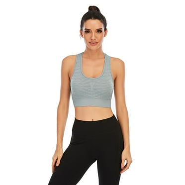 Sports Bra for Women Padded Seamless Yoga Workout Gym Bras Top