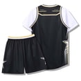 thumbnail image 4 of HXWCHs Girls Boys Basketball Shirt and Shorts 2 Piece Printed Sports Uniform Set for Kids Youth Size: 4XL Black, 4 of 6