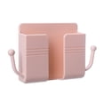 thumbnail image 1 of Maoww Remote Control Storage Box Wall Mounted Phone Holder Plastic Case Organizer for Home Office, Pink, 1 of 6