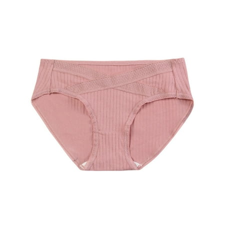 

Womens Panties Women Pregnancy Low Waist Belly Support Fashion Threaded Breathable Maternity Panties