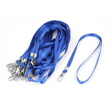 - Unique Bargains 24 Pcs Neck Strap ID Card Badge Holder Lanyard School Office Bank Students Stationery Blue