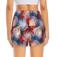 thumbnail image 2 of Lsque Hawaiian Style Printed Women's Running Shorts with Liner Pockets,Elastic Quick Dry Workout Athletic Gym Yoga Shorts,Womens High Waist Shorts-Large, 2 of 9