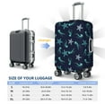 thumbnail image 4 of Pofeuu Ice Blue Starfish and Jellyfish Print Luggage Suitcase Cover Protector Luggage Washable Covers Aesthetic for 18/24/28/32 inch Luggage（No luggage included）-X-Large, 4 of 7