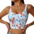thumbnail image 1 of Balery Lobsters Sujetadores deportivos con espalda cruzada para mujer, acolchados, sin costuras, de alto impacto, ideales para yoga, gimnasio, entrenamiento y fitness.-Large, 1 of 8