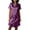 Purple, variant on Gytharion Homewear Nightshirt for Women Lapel Button Down Sleepshirt Casual Short Sleeve Nightgown