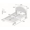 thumbnail image 3 of Queen Size solid wood platform bed frame no need for box spring brown master bedroom, 3 of 9