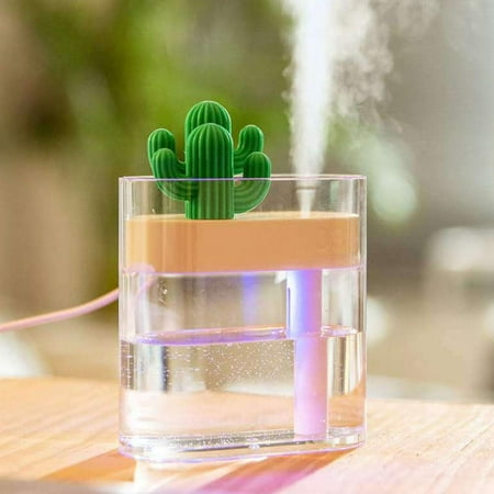 

Eutuxia Mini Portable Cactus Bottle Caps Humidifier with USB Cable Perfect for Home Office Car Airplane Bedroom Etc Cool Soothing Mist & LED Mood Light