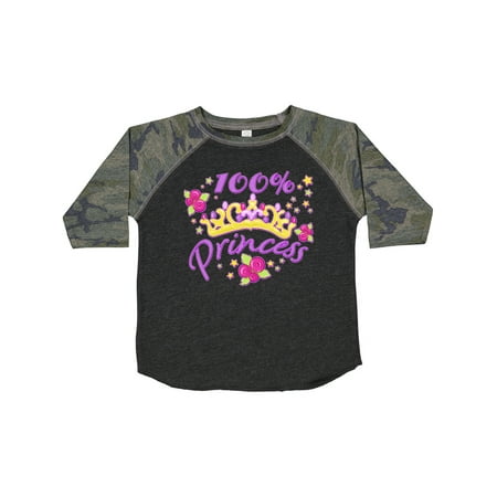 

Inktastic 100% Princess- Tiara and Roses Gift Toddler Toddler Girl T-Shirt