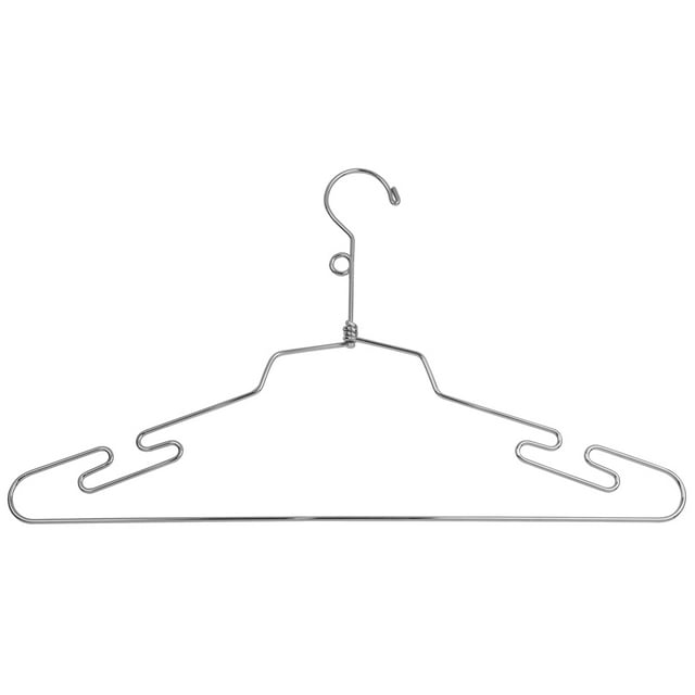Econoco LIN/16-LH 16" Steel Lingerie Hanger w/ Loop Hook - Chrome Finish,Pack Size - 100