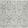 thumbnail image 2 of SAFAVIEH Blossom Travis Geometric Wool Area Rug, Blue/Ivory, 4' x 4' Square, 2 of 6