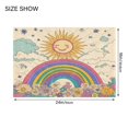 thumbnail image 4 of Yayeee Bath Rug for Bathroom Floor Non Slip Rectangle Fluffy Soft Absorbent Mat, 16"x24", Beige Rainbow, 4 of 7