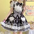 thumbnail image 3 of Design of Shipai   Milk Tea Sweet Sister Strap Skirt + Rabbit Ears Short Sleeve Inner Shirt, 3 of 7