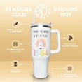 thumbnail image 3 of Happy 60th Birthday Gifts for Women, 40 oz Tumbler with Handle and Straw Lid, 60 Years Old Gifts Idea for Her, Sixty Birthday Present Back in 1964 Tumbler Cup（White）, 3 of 6