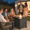 thumbnail image 2 of Outsunny 32" Outdoor Propane Gas Fire Pit Table, 50,000 BTU, Black, 2 of 10