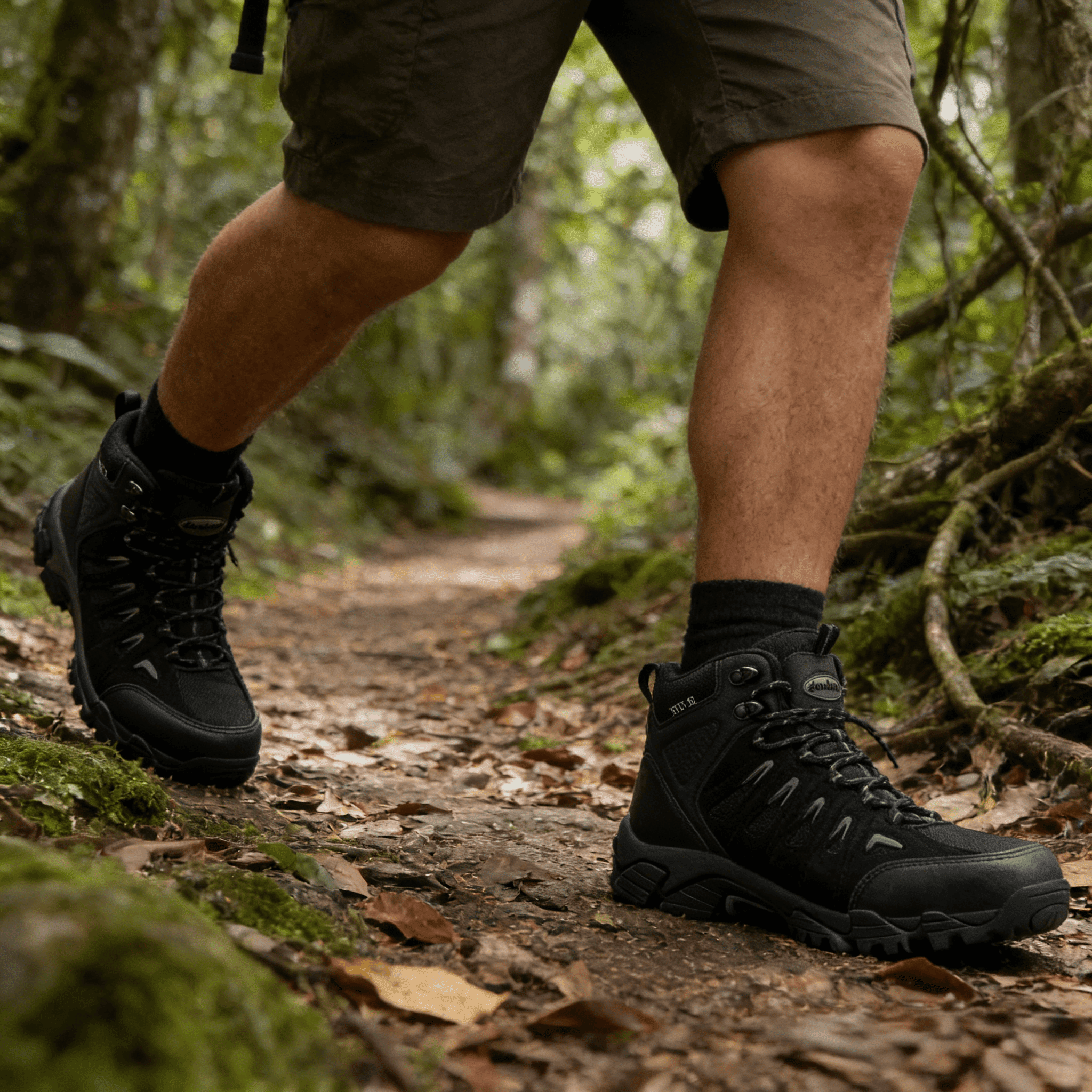 COM STAR Men’s Hiking Boots Mid-Top Outdoor Trekking Shoes Comfortable Durable Trail Boots for Camping, Climbing, Hiking & Outdoor Walking