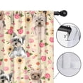thumbnail image 4 of Blackout Kids Curtains,Yorkie Dog and Flower Florals Childrens Insulated Curtains Set Of 2,Bedroom Essentials,Toddler Room Decor 42x63in(106x160cm), 4 of 4