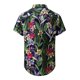 thumbnail image 3 of Camisas Manga Larga Hombre Top de camisa de manga corta con solapa y hebilla de impresión digital 3D de y ocio para hombre (Green, XL), 3 of 7