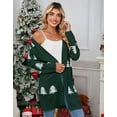 thumbnail image 5 of Cogild Women's Christmas Tree Cardigans for Womens V-Neck Long Sleeve Open Front Cardigans Knitted Chrastmas Sweaters for Womens Cardigan for Festive Christmas, 5 of 8