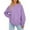 Light Purple, variant on Women's Fashion Solid Color Casual Long Sleeve Hoodie for Everyday Comfort and Versatile Wear with Modern Design,White,S