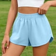 thumbnail image 4 of ibuvkizy Womens Running Shorts Summer Elastic Waist Plus Size Athletic Shorts with Pockets for Walking Gym Hiking, 4 of 8
