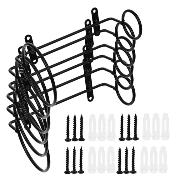 Yardwe 6pcs Wall Mounted Bottle Holder Iron Wine Racks Assorted Color for Christmas