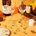 thumbnail image 5 of 1 Box 12Pcs Wine Glass Charm Gold Glass Ball Charm Wine Glass Tag Wine Glass Charms Autumn Fall Glass Identifiers, 5 of 7