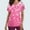 Scrubs-Pink, variant on Gamivast Plus Size Womens Scrubs Print V-Neck Short Sleeve Scrub Tops Quick-Dry Breathable Body Scrubs with Large Pockets Medical Shirt