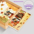 thumbnail image 4 of Welcome Fall Australian Shepherd Enjoys School Time Autumn Fall Leaves Acrylic Plaque with Wood Photo Frame Box Aussie Dog Lover Gifts Light Box - 02013, 4 of 5