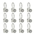 thumbnail image 5 of Utopia Alley Shower Rings, Double Shower Curtain Hooks for Bathroom, Rust Resistant Shower Curtain Hooks Rings, Crystal Design, Set of 12, Brushed Nickel, 5 of 10