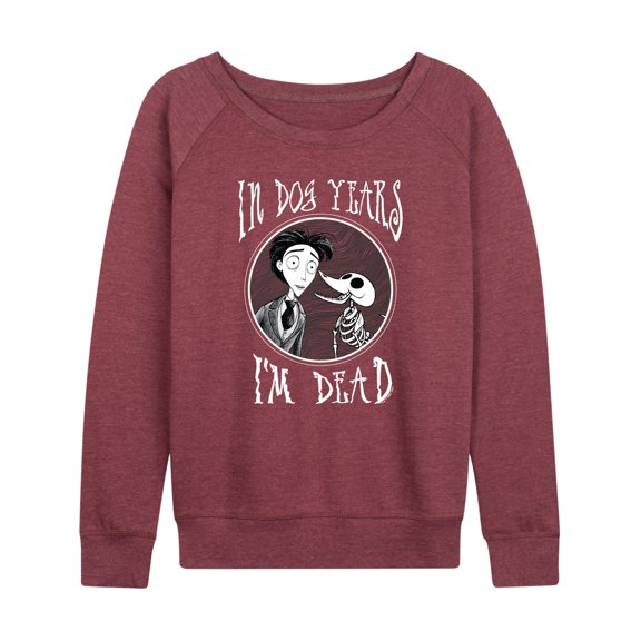 Corpse Bride - I'm Dead In Dog Years - Women's Lightweight French Terry Long Sleeve Shirt