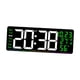 thumbnail image 2 of Reloj de pared digital con pantalla semanal, resistente, decorativo, calendario, despertador LED Verde, 2 of 9