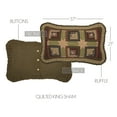 thumbnail image 5 of VHC Brands Tea Cabin Rustic King Sham Green Patchwork Cotton Hand Quilted Rectangle Bedroom Decor, 5 of 5