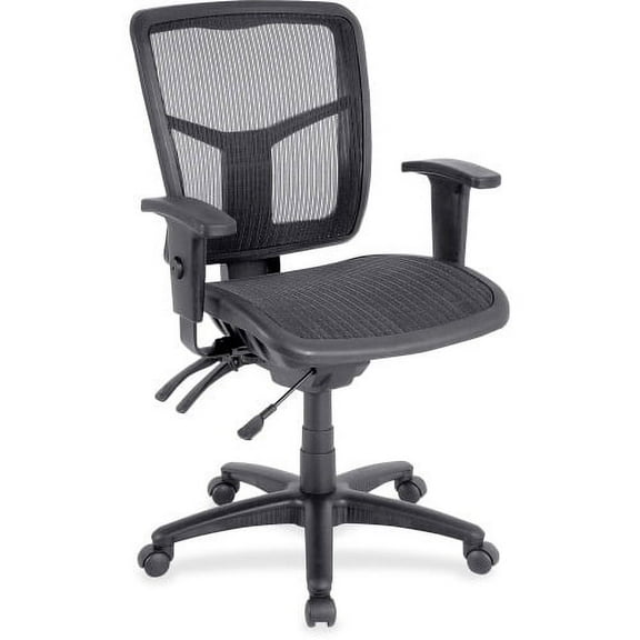 TASK CHAIR MIDBACK SWIVEL MESH SILVER SEAT BLACK MESH BACK