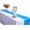 Lake Blue, variant on 10Pieces Gold Satins Table Runner Set Luxurious 12x108inch for Buffet, Wedding and Special Occasion