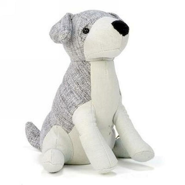 Bouchon de Porte en Tissu pour Chien Gris et Beige