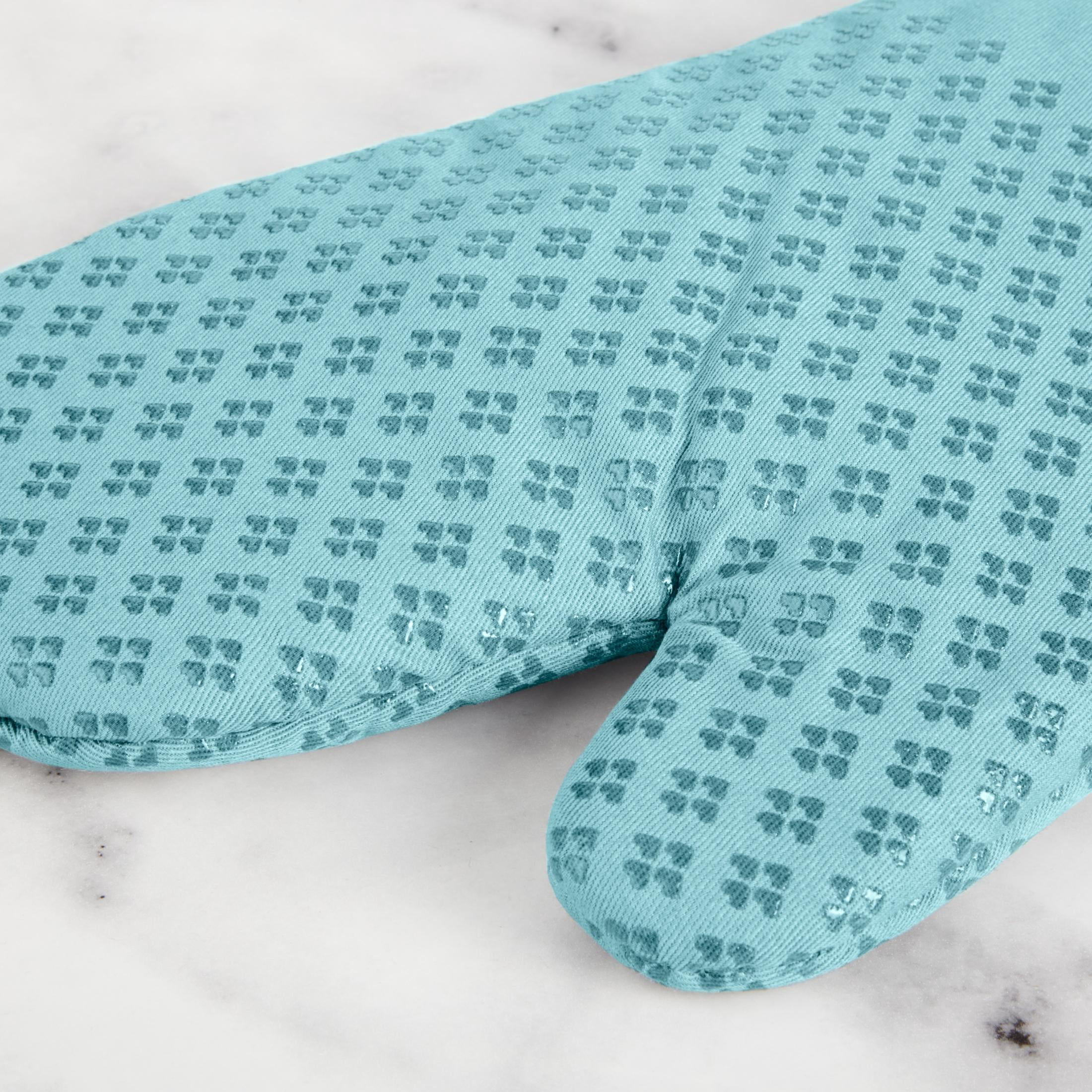 KitchenAid Asteroid Oven Mitt Set, Mineral Water Aqua, 7"x12.5", Set of 2