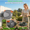 thumbnail image 3 of Retractable Garden Hose Reel 65ft, Wall Mount Auto-Rewind Water Hose Reel with 1/2" Anti-Kink Hose, 180° Swivel, Any-Length Lock, 9-Pattern Nozzle for Outdoor Yard & Patio, 3 of 10