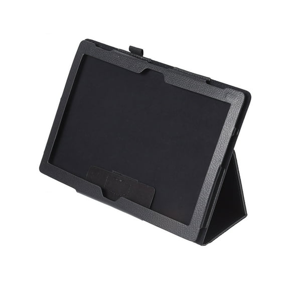 Raindrops Litchi Texture Pu Tablet Case With Holder For Tab N Full Coverage Protective Shell With Precise Cut Outs Black