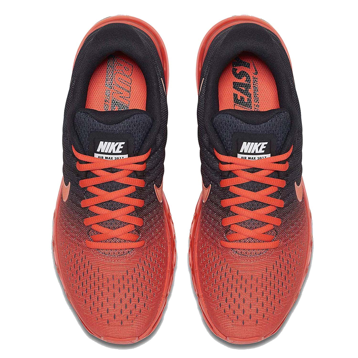 nike men's air max 2017 running shoes-bright crimson/total crimson