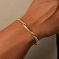 thumbnail image 3 of Tilo Jewelry Yellow Gold Plated 925 Sterling Silver Miami Cuban Link Chain Bracelet with Secure Lobster Lock | 5mm - 7.5 Inch | Everyday Bracelet for Men, Women, Unisex, 3 of 12