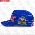 thumbnail image 4 of Sombrero personalizado con nombre Hti Unisex, gorra de béisbol con estampado de la bandera de la República Francesa de Haiti, país, Ht, 4 of 4