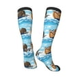 thumbnail image 4 of Balery Animals on Noah's Ark Floating Printed Novelty Socks Men's Women's Crew Socks Sports Socks Knee High Socks Cotton Socks Quirky and Cool Socks, 4 of 9