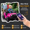 thumbnail image 4 of 24V Ride On Jeep Car, Toddler Ride On Toys w/Parents Remote Control, One Seat Electric Car for Kids 2-4 with 4-Wheel Suspension, Bluetooth, Music, 1.86-3.11MPH Adjustable Speed, Pink, 4 of 14