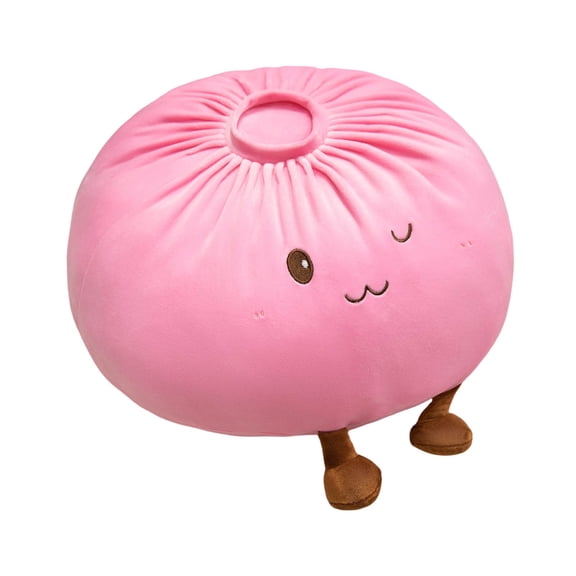 Food Soup Dumpling Plush Toy Pillow - 28cm/11in Cute Stuffed Bun with Short Legs, Soft Huggable Plushie for Comfort, Decoration & Gift (Size/Colour as Pictured)
