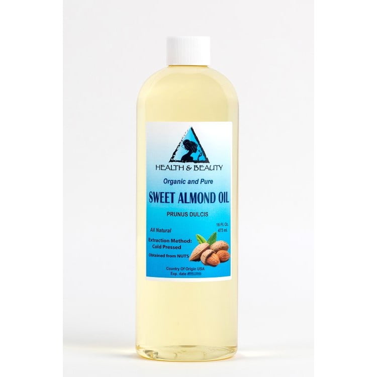 Sweet Almond Oil Refined Organic Carrier Cold Pressed 100% Pure 64 oz