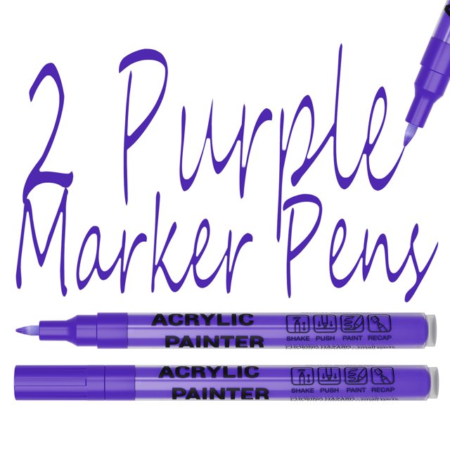 Marcadores de pintura acrílica Alitastro 2 morados impermeables de 0,7 mm