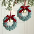 thumbnail image 5 of Yhmxh Christmas Hanging Ornaments Gold Bells, Christmas Tree Decoration with Red Bow, Small Plush Wreath Xmas Winter Party Hanging Decorations for Kitchen Cabinets, Window, Christmas Wreath Decor, 5 of 7