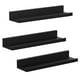 thumbnail image 1 of Juego de 3 estantes flotantes SONGMICS ULWS38BK de 38 cm de ancho, color negro, 1 of 8