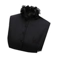 thumbnail image 1 of Corbatas desmontables, cuello simulado, elegante cuello con volantes, media camisa, blusa, corbatas es, corbatas falsas para suéter, camiseta, Negro, 1 of 8