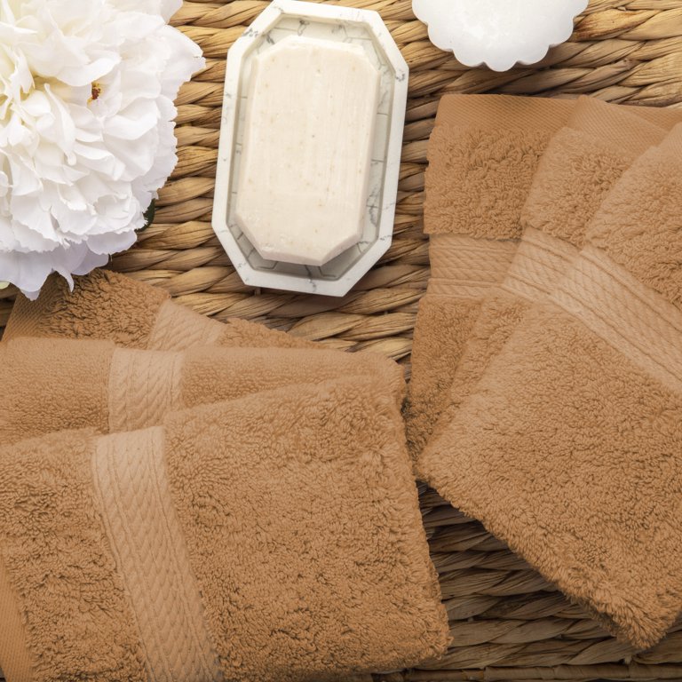 Superior 900GSM Egyptian Cotton 4-Piece Hand Towel Set Rust 900GSM HAND RT